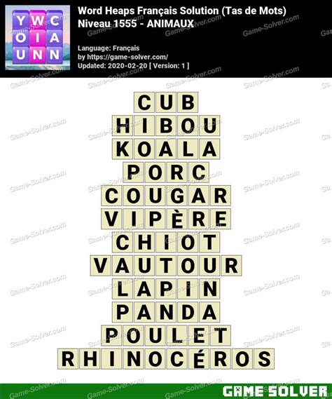 wordalot level 1555|Solution Wordalot Niveau 1555 .